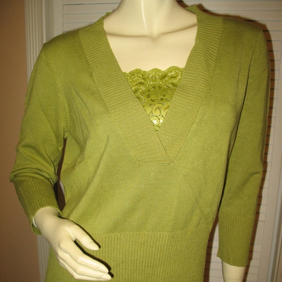 New Vintage Y2K 90s Hillard & Hanson Sweater Top Cottagecore Preppy Classic Chic - Picture 2 of 8